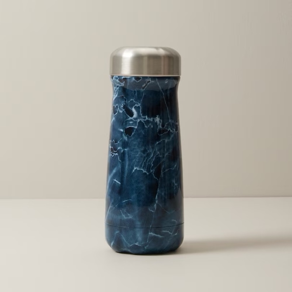 🆕 Water Bottle, Blue Marble, Stainless Steel